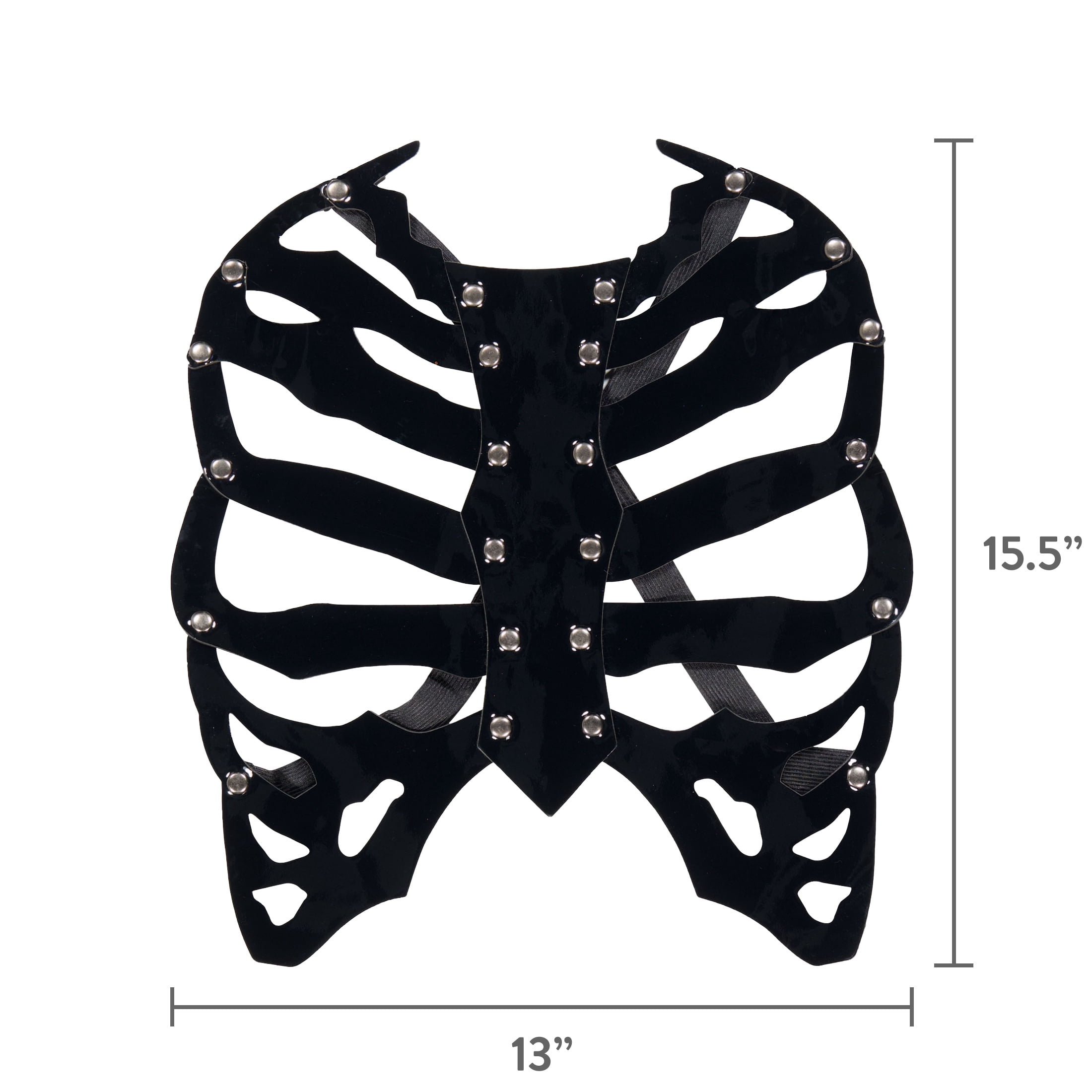Ribcage Harness Costume Accessory for Adults, Black, Halloween by Way To Celebrate