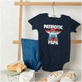 thumbnail image 4 of USA American Patriotic Papa Smurf Bodysuit Jumper Boys Infant Baby Brisco Brands 12M, 4 of 6