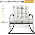 thumbnail image 3 of Outdoor Patio Rocking Chair,Indoor and Outdoor Leisure Rocking Chair with Cushion, Waterproof and UV Resistant Can Hold up to 352lbs Suitable for Living Room, Balcony, Patio, Porch., 3 of 7