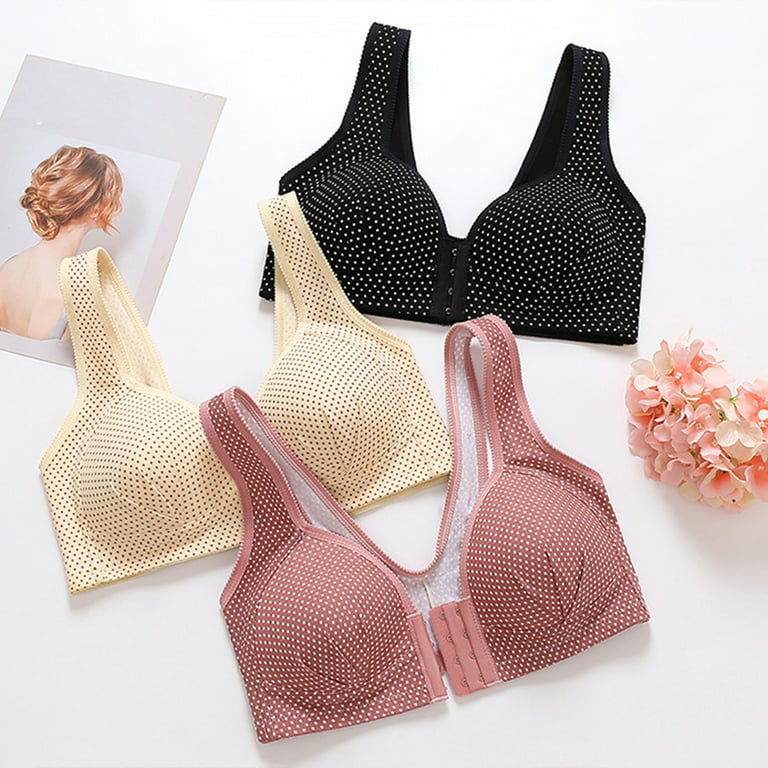 dianhelloya Bras for Women Lady Bra Push Up Front Closure Lace