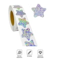 thumbnail image 3 of Rollo de pegatinas de estrellas plateadas Rawiri de 1 pulgada, autoadhesivas, brillantes, 500 unidades, 3 of 5