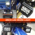 thumbnail image 2 of 4inch LED Work Light White Cube Pods Spot Flood Driving Fog Lamp Offroad Pack of 2 Cool White, 2 of 10