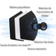 thumbnail image 3 of Respirador protector, válvula de respiración antivaho, esponja de doble capa, respirador protector negro antipolvo PM2.5 (5 piezas) JAMW Sencillez, 3 of 5