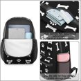 thumbnail image 4 of Dog Paw Print and Bone Black 17" Waterproof Oxford School Backpacks for Teens, S-Shape Padded Straps, for School, Travel, Hiking, Camping, 4 of 5