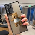 thumbnail image 5 of Matte Case for Samsung Galaxy NOTE 20 10 9 8 A13 A12 A10 A11 7 A04E A04 A03S A02 5G ULTRA Plus Case Naughty T-Teddy Bear Couple, 5 of 5