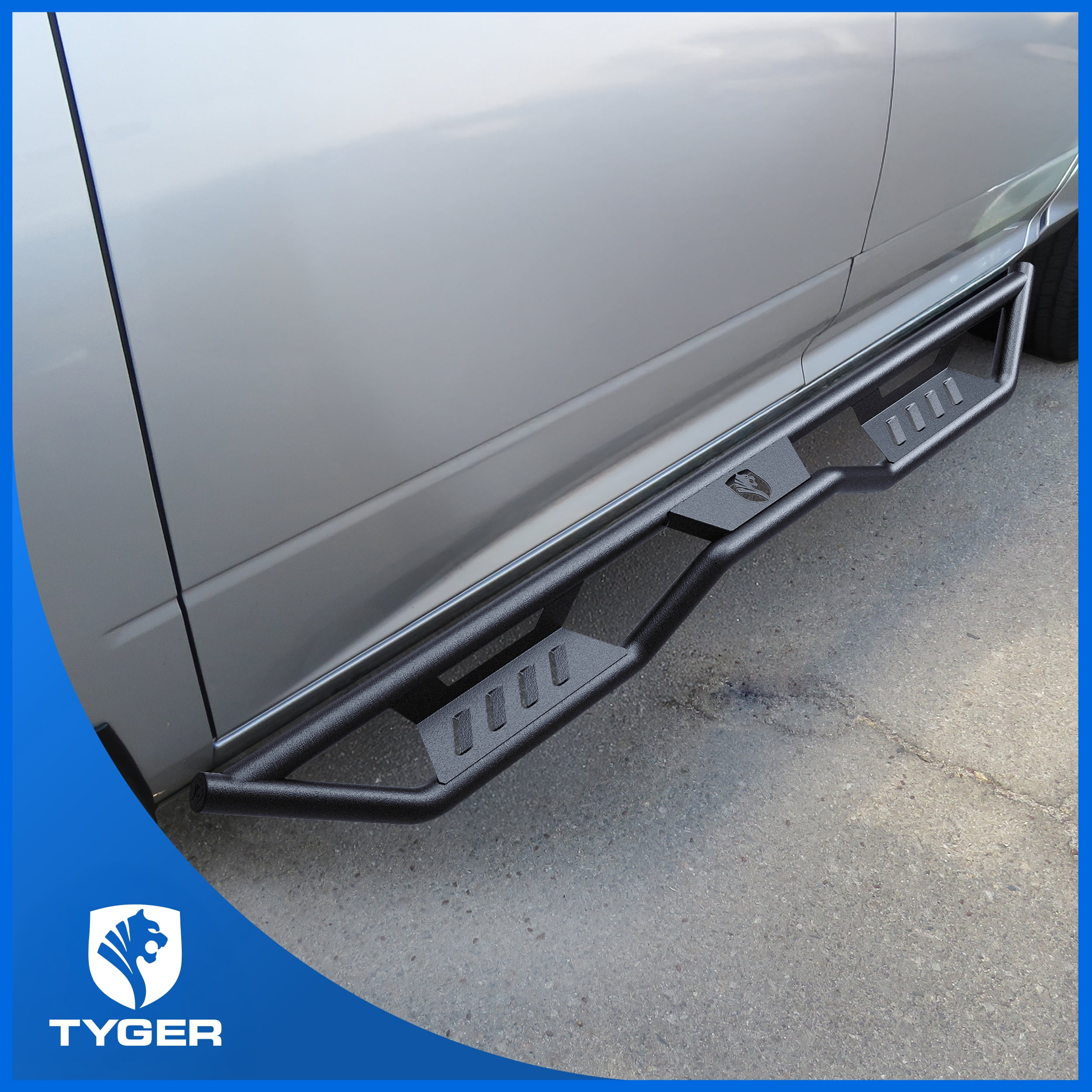Tyger Auto Tyger Kobra Running Boards Compatible with 2019-2026 Ram 1500 (Not Fit 19-24 Classic) | Crew Cab | TG-KB2D25004 | Textured Black Drop Step Rail