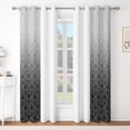 thumbnail image 6 of Nanqianyi Ombre Blackout Curtains,2 Panels Set,Grommet Top,Room Darking Thermal Insulated Window Drapes,52x84 inch,Grey Damask, 6 of 8