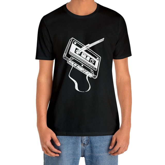Playera Para Hombre - T-shirtMen's Fashion Tape Print Sports T-shirt, Casual Stretch Round Neck Shirt For Summer Tee For Adult, Men, Women, Teen, Teenager, Adolescent, YouthFather's Day, Mother's D