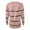 thumbnail image 6 of Womens Sweatshirts Crew Neck,Sweatshirt for Women,Women's Casual Striped Print Long Sleeve Shirt Oversized Pullover Loose Tops Blouse Trendy Shirt, 6 of 7