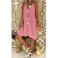 thumbnail image 2 of Vestido de mujer con cuello en V, ropa de verano de encaje, vestido sin mangas sexy de talla grande, rosa, XXL Methold AP002065-13, 2 of 6