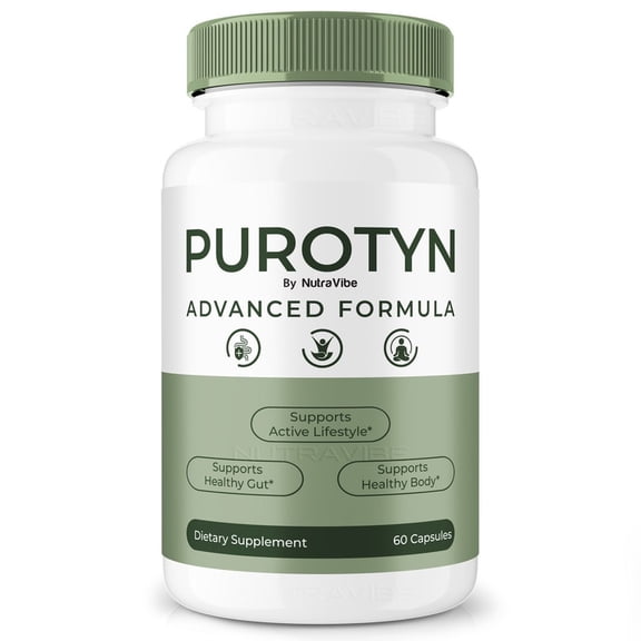 Purotyn – Natural Daily Pill Formula Designed to align with Fitness Goals, Support active Lifestyle & Body Balance | Just 2 Easy-to-Swallow Pills Daily (60 Capsules)