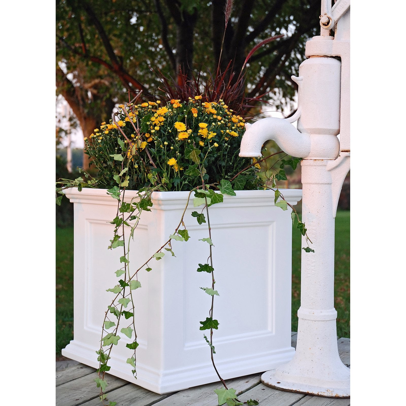Fairfield Patio Planter 20x20 White by Mayne Inc.