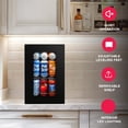 thumbnail image 6 of Frigidaire 0.6 Cu. ft. 18L Glass Door Beverage Refrigerator, 24 Can Capacity Mini Fridge with Digital Display, 6 of 15