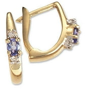 10kt Tanzanite & Diamond Earring