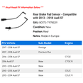 thumbnail image 2 of Rear Brake Pad Sensor - Compatible with 2013 - 2018 Audi S7 2014 2015 2016 2017, 2 of 2
