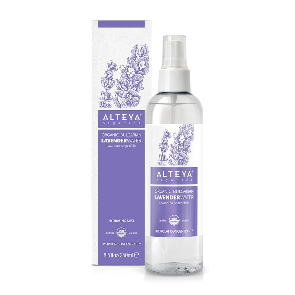 Alteya Organics Bulgarian Lavender Water Toner Mist - USDA Organic, 250mL/ 8.5 Oz
