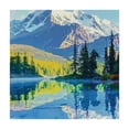 thumbnail image 4 of WYYP Mountain Lake Trees Mountain Range Square Table Cloth 100% Polyester Fiber 46*46, 4 of 8