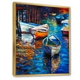 thumbnail image 3 of Designart 'Boats During Warm Sunset Resting On The Water X' Nautical & Coastal Framed Canvas Wall Art Print, 3 of 5