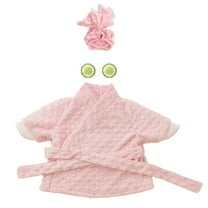 Lady Porch Goose Outfit, Halloween Christmas Goose Clothes with Bathrobe and Hair for 23 Cement Plastic Lawn Geese Statue, Outdoor Patio Yard Lawn Art Decoration