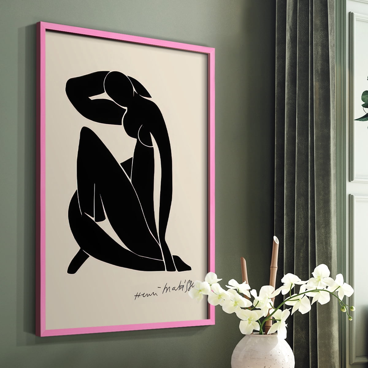 Matisse CLXXXVI Framed Print in Pink Solid Wood 8 x 10 Framed Print