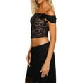 thumbnail image 6 of Coduop Women 2 Piece Long Skirt Outfit Set Off Shoulder Tube Top and Bodycon Midi Skirt 2Pcs Suit, 6 of 9