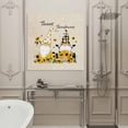 thumbnail image 5 of Sunflower Gnome Framed Canvas Wall Art, Sweet Sunshine Yellow Flower Farm Plant Retro Wall Art Painting for Living Room Bedroom Home Decor, 16”x16”, Office Artwork Print, 5 of 9