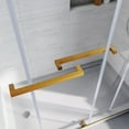 thumbnail image 5 of Frameless Sliding Shower Door 56-60" W x 76" H, 10mm Thick Tempered Glass, Heavy-Duty Brushed Gold Stainless Steel Hardware, Adjustable Width & Leak-Proof Design, 5 of 7
