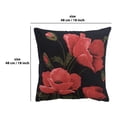 thumbnail image 2 of Home Furnishings Decorative Pillow Cover 18x18 in, Poppies Large Floral Couch Throw Pillows for Bed and Sofa, Square Tapestry Cushion Cases for Living Room, European Cotton Jacquard Woven, 2 of 7