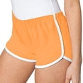thumbnail image 3 of Orange Spandex Activewear Weekend Shorts Women's Shorts, Active Casual Shorts Women's Yoga Sports Summer Shorts Yoga Shorts Exercise Running Fitness Shorts 3pc, 3 of 4