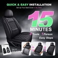 thumbnail image 6 of HQBQBUG Car Seat Covers Full Set Compatible with Lexus IS 200t/250/300/350 2009-2023, Comfort Leather Automotive Seat Covers Anti-Slip Seat Cover&Accessories(Black,5 Seats), 6 of 10
