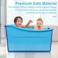 thumbnail image 3 of Bath Tub Trendix Portable Ice Bath Tub for Toddler, 39" Foldable Bathtub, Lightweight Collapsible Tub for Pets (Blue), 3 of 7
