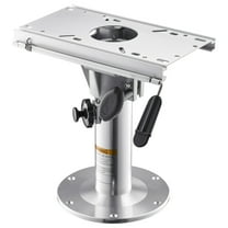 VEVOR Boat Seat Pedestal, Adjustable Height from 13.39 to 19.2 In., Aluminum Alloy Boat Chair Base with Slide, 5-in. Sliding Travel, Locking Design, Ideal for Fishing and Boating Enthusiasts