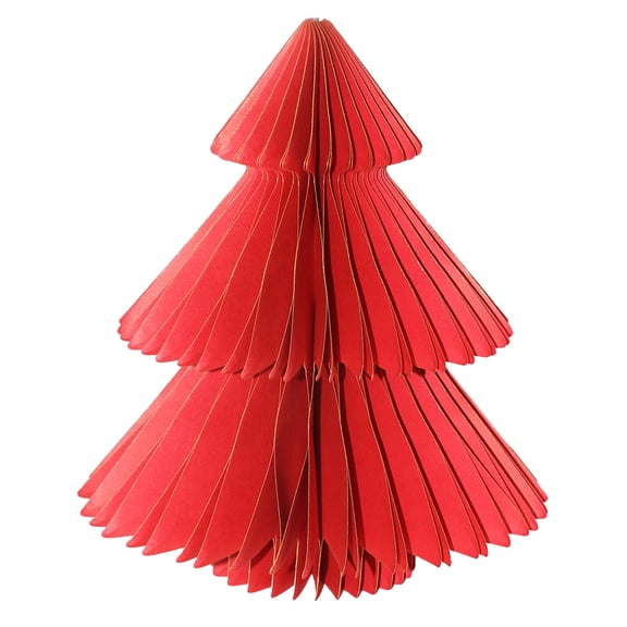 Briarwood Lane Christmas Honeycomb Paper Decor 4.75x3 Red Tree Honeycomb - Small Magnetic For Christmas Honeycomb Paper Decor Party Centerpiece Decoration