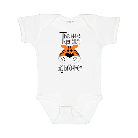 

Inktastic This Little Tiger is Going to Be a Big Brother Gift Baby Boy Bodysuit