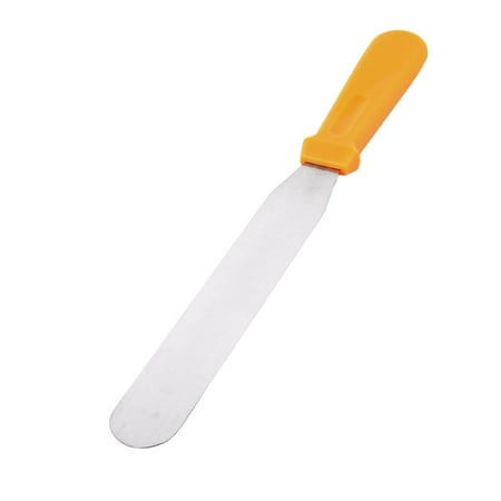 - Cake Shop Stainless Steel Scraper Pizza Cream Honey Spatula Orange 32cm Length
