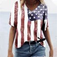 thumbnail image 2 of Blusa de manga corta con cuello en V para mujer, informal, sexy, a la moda, de verano Pompotops hkajfhjk470217, 2 of 5