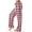 Pink, variant on ALLLIST Women Pants Elastic Waist Lounge Pants Plaid Blue Knit Pants Women