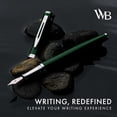 thumbnail image 3 of Wordsworth & Black Fountain Pen Set, Medium Nib, Includes 24 Pack Ink Cartridges, Ink Refill Converter & Gift Pouch, Chrome Finish, Calligraphy, [Racing Green], Perfect for Men & Women, 3 of 10