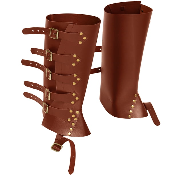 Botas de cuero de PU para caballero, estilo punk, con cubierta para zapatos, hebilla de cinturón