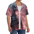 thumbnail image 2 of Sikiie Electric Skeleton Surrealism Men's Cuban Shirt, Hawaiian Shirts, Business Casual Button Down Shirts, Short Sleeve Shirt-XX-Large, 2 of 5