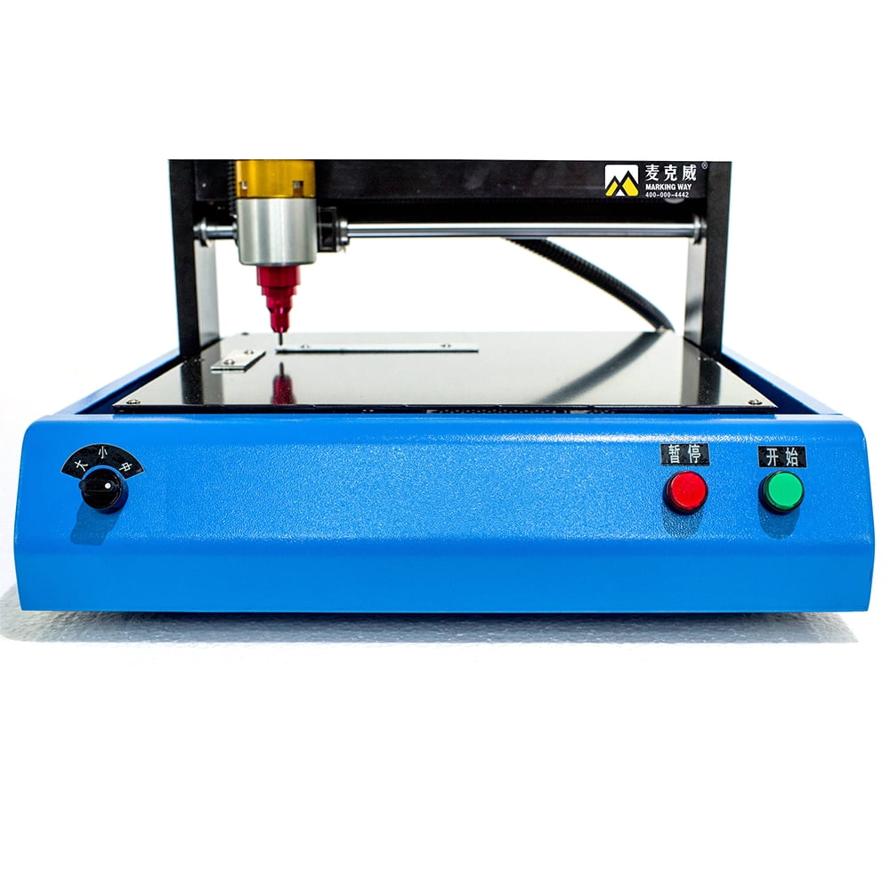 Miumaeov Electric Metal Marking Machine 400w Jewelry Engraving Machine Tools for Industrial Nameplate Dog Tag Steel ID Card Stainless Steel Plastic Engraving