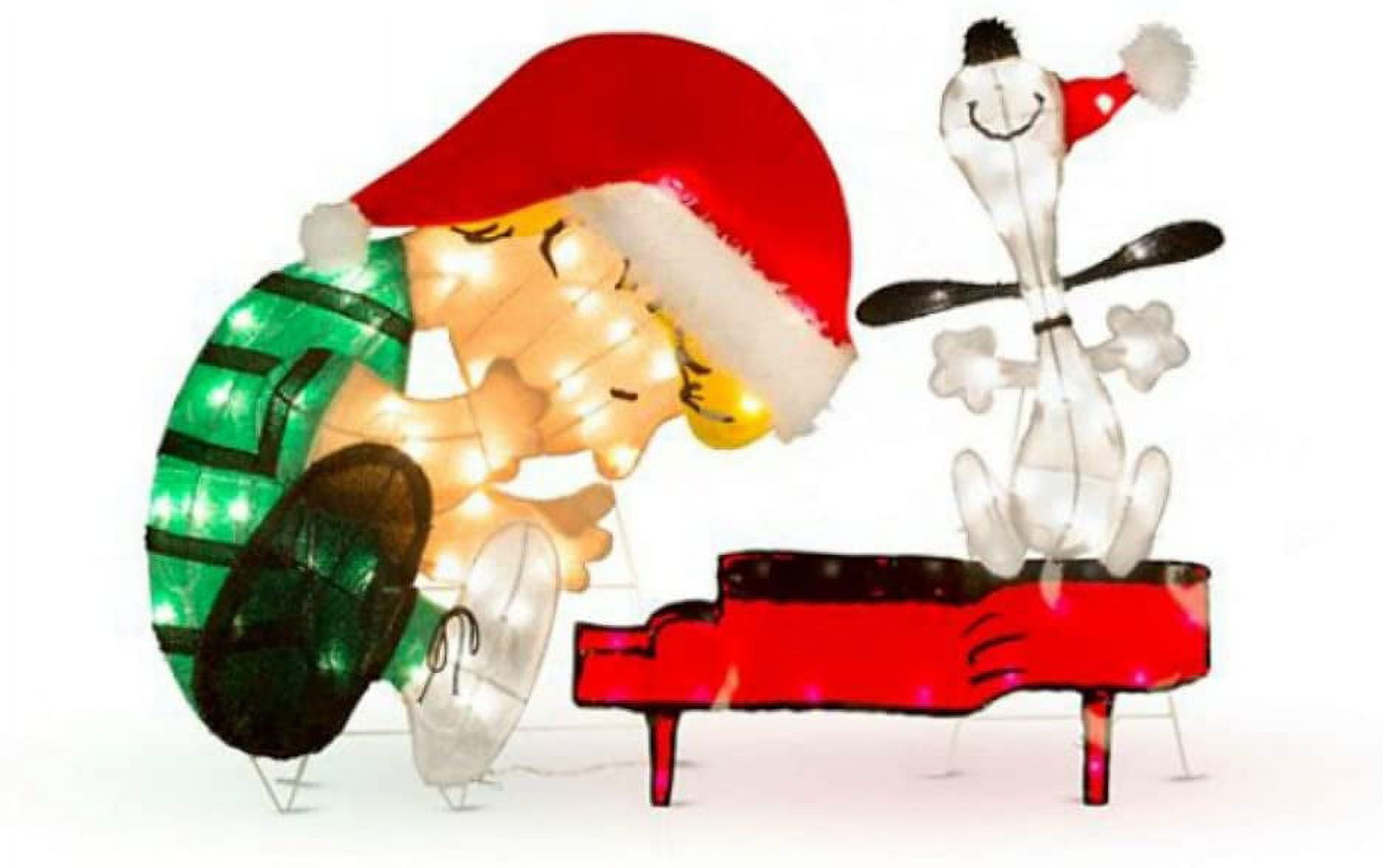 Lighted Schroeder and Dancing Snoopy 2-D Peanuts Christmas