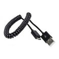 thumbnail image 6 of Coiled USB Cable Compatible With Amazon Fire 7 (9th Gen 2019) - MicroUSB Charger Cord Power Wire, 6 of 7