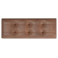 thumbnail image 4 of Shay 48 inch Wide Mid-Century Rectangular Storage Ottoman in Distressed Saddle Brown Vegan Leather, 4 of 8