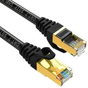 Cables Direct Online 100Ft S/Ftp Cat7 Gold Plated Shielded Ethernet Rj45 Copper Cable 10 Gigabit Ethernet Network Patch Cord Cat7 (100Ft, Black) Electronic_Cable