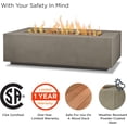 thumbnail image 5 of Real Flame Aegean 50" Rectangle Steel Propane or Natural Gas Fire Pit Table in Mist Gray, 5 of 9