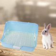thumbnail image 6 of FashionCha Rabbit Litter Box Cage Toilet Rectangular with Drawer Pet Accessories Small Pets blue, 6 of 9
