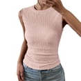 thumbnail image 1 of HNMKIU Débardeur Femme Mode Décontracté Sans Manches Haut Tricoté Débardeur Col Rond, 1 of 4