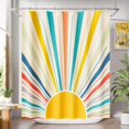 thumbnail image 1 of Cortina de ducha AmazerBath de tela lavable 180 x 180 cm, color amarillo, 1 of 9