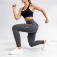 thumbnail image 2 of Jesvior Plus Size Women's High Waisted Cargo Yoga Leggings with Pockets Tummy Control Stretch Workout Leggings Running Athletic Gym Activewear, 2 of 9